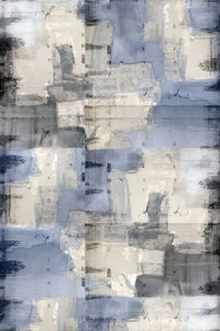 Abstracte compositie in blauwgrijs met textuur