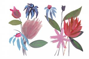 Levendige abstracte bloemen door cartissi