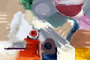 Levendige abstracte penseelstreken door cartissi