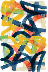 Levendige abstracte penseelstreken