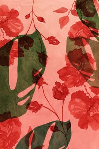 Aquarel: Tropische bloemen door cartissi