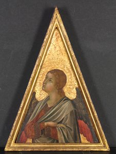 Pinnakel met Engel door circle of Niccolò di Segna