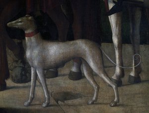 Hond, detail van Kruisiging