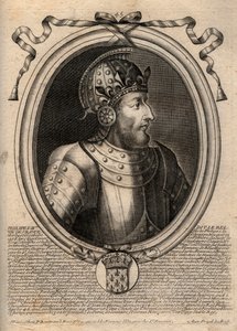 Portret van Filips IV de Schone (1268 - 1314), Koning van Frankrijk - Gravure uit 