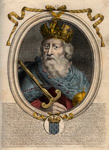 Karel de Grote (742-814), koning der Franken en christelijke keizer van het Westen. Gravure uit 