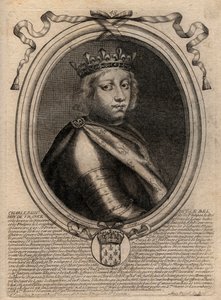 Portret van Karel IV de Schone (1294 - 1328), Koning van Frankrijk - Karel IV de 