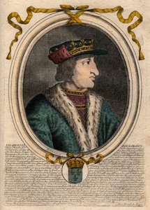 Portret van Karel VI (1368-1422), koning van Frankrijk. door de Larmessin