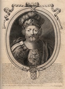 Portret van Eudes (Odon) (ca. 860 - 898), graaf van Parijs en Troyes, daarna koning van Frankrijk - EUDES graaf van Parijs gekozen tot Franse troon na de afzetting van Karel de Keizer - gravure uit 