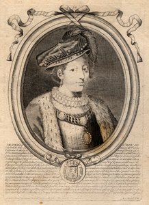 Portret van Francois II (1544-1560), koning van Frankrijk - gravure uit 