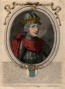 Portret van Jan II de Goede (1319-1364), Koning van Frankrijk - gravure uit 