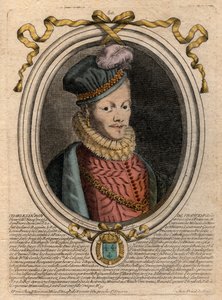 Portret van koning Lodewijk XII (1462-1515) - Portret van Lodewijk XII van Frankrijk (1462-1515), koning van Frankrijk - gravure uit 