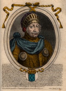 Portret van Lodewijk VI, genaamd De Dikke - gravure uit 