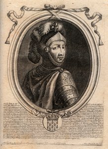 Portret van Filips III van Frankrijk, genaamd Filips de Stoute (1245-1285) (dynastie van de Capetingen) - Filips III genaamd de Stoute Koning van Frankrijk - gravure uit 