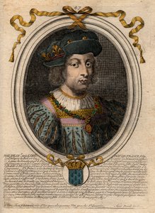 Portret van Filips V de Lange (1294-1322), koning van Frankrijk - gravure uit 
