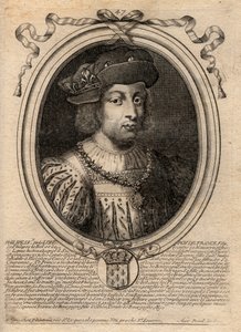 Portret van Filips V de Lange (1294 - 1322), koning van Frankrijk - gravure uit 