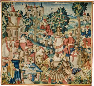 De Terugkeer van de Jacht door design and cartoon Flemish 16th Century, probably Tournai; woven in Tournai in an undetermined workshop