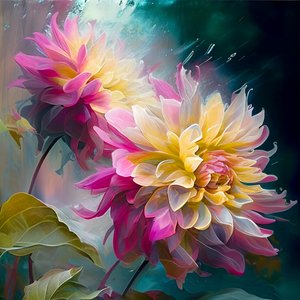Abstracte roze dahlia