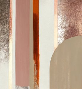 Digitale schilderij, Bruine abstracte lijnen