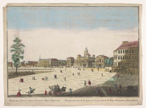 Gezicht op het Palacio del Buen Retiro te Madrid