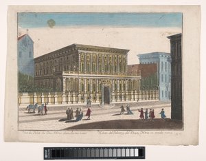 Gezicht op het Palazzo Doria-Tursi te Genua