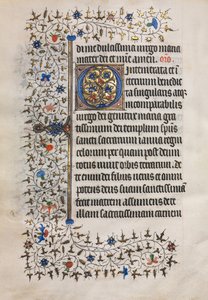 Getijdenboek (Gebruik van Parijs): Gedecoreerde Initiaal door follower of Boucicaut Master