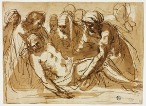 Graflegging (recto); Maagd en Kind met de Jonge Johannes de Doper (verso)