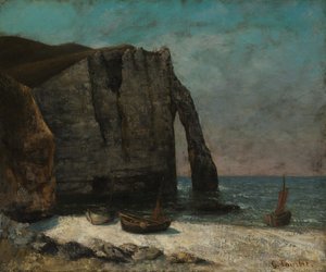 De Klif bij Étretat door imitator of Gustave Courbet