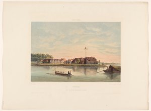Fort Zeelandia te Paramaribo. Gezigt op het Fort Zelandia te Paramaribo