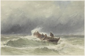 Redding op zee door jonkheer Jacob Eduard van Heemskerck
