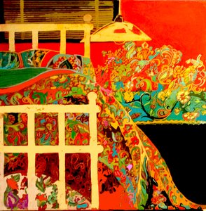 Winter Slaapkamer, 2017 (gemengde techniek) door linda arthurs