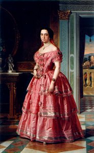 Portret van een dame door Angel María Cortellini