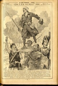 Agenda Buvard du Bon Marche 1917 - Illustratie van Job (Jacques Marie (Jacques-Marie) Gaston Onfray en Breville) (1858-1931): We zullen ze krijgen! 1916 - Oorlog van 14 -18, Medisch, Geneeskunde, Gezondheid, Uniformen, Grote Slagen, Pantser - Soldaten, Gal door pseudonym for Onfray de Breville Jacques Job