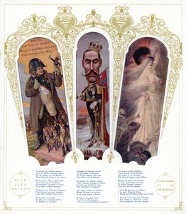 Franse militaire training, karikatuur van koning Haakon VII van Noorwegen, en Marokkaanse immigranten in Frankrijk
