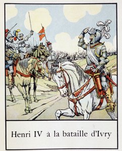 Henri IV (1553 - 1610) bij de Slag bij Ivry in 1590 - in 