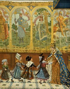 Geschiedenis van Frankrijk in de Middeleeuwen: Allegorie van de Franse provincies die aan de kroon van Frankrijk zijn bevestigd onder het bewind van koning Lodewijk XI de Voorzichtige (1423-1483) door pseudonym for Onfray de Breville Jacques Job