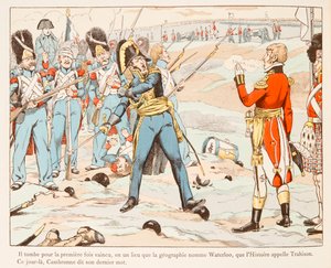 A Waterloo Cambronne tegen de Engelsen die hem vragen te vertrekken in 1815 door pseudonym for Onfray de Breville Jacques Job