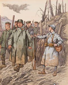 Jacques Marie Gaston Onfroy de Breville, bekend als JOB (1858-1931) - Korenbloem (jonge rekruut die Duitse gevangenen bewaakt tijdens de Eerste Wereldoorlog), Privécollectie