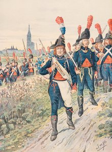Franse troepen te allen tijde: Strasbourg Pontonniers (1793) door pseudonym for Onfray de Breville Jacques Job