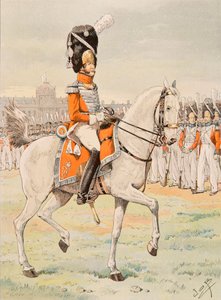 Outfit van Franse troepen door de tijden heen: Zwitserse Koninklijke Garde Officier door pseudonym for Onfray de Breville Jacques Job