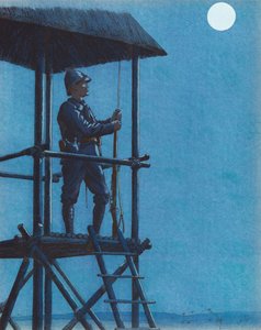 Jacques Marie Gaston Onfroy de Breville, bekend als JOB (1858-1931) - De Porsouin (Marine Infanteriesoldaat op wacht), Privécollectie door pseudonym for Onfray de Breville Jacques Job