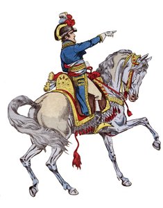 Napoleon te paard - lithografie door Job (Jacques Onfroy de Breville) uit 