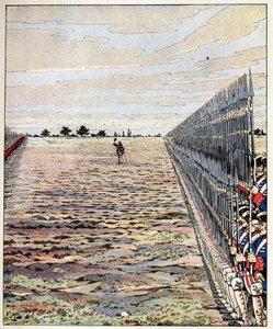 Schiet de eerste, heren Engelse woorden van de graaf van Auteroche uitgesproken tijdens de Slag bij Fontenoy op 11/05/1745 tijdens de Oostenrijkse Successieoorlog. Illustratie van Job (Jacques Marie Gaston Onfray en Breville) door pseudonym for Onfray de Breville Jacques Job