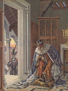De oude koning Lodewijk XI van Frankrijk die de dood vreest door pseudonym for Onfray de Breville Jacques Job
