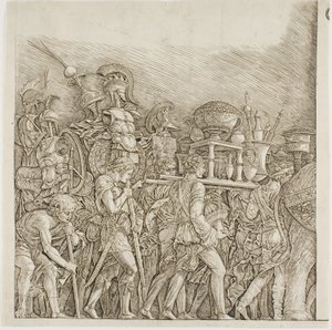 Triomf van Caesar: Soldaten Dragen Trofeeën