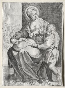 Madonna met de Witte Raaf door school of Annibale Carracci