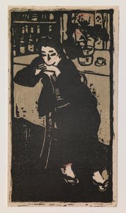 Vrouw in een café door Ôta Saburô