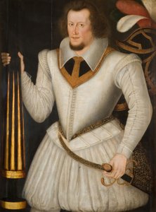 Portret van Robert Devereux, 2e Graaf van Essex door the Younger School of Marcus Gheeraerts