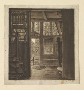 Interieur van het huis van Rembrandt door weduwe Dietrich