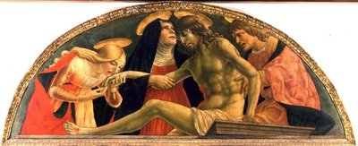 Pieta, De Dode Christus, c.1491 door Lorenzo da  Sanseverino