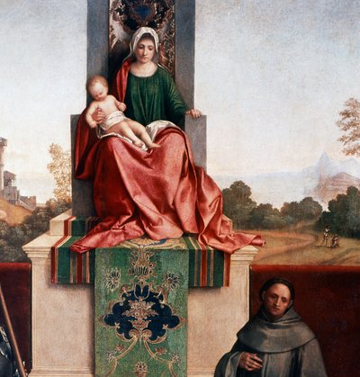 Madonna en Kind tussen Sint Nicasius en Sint Franciscus, ook bekend als Castelfranco Madonna door Giorgione